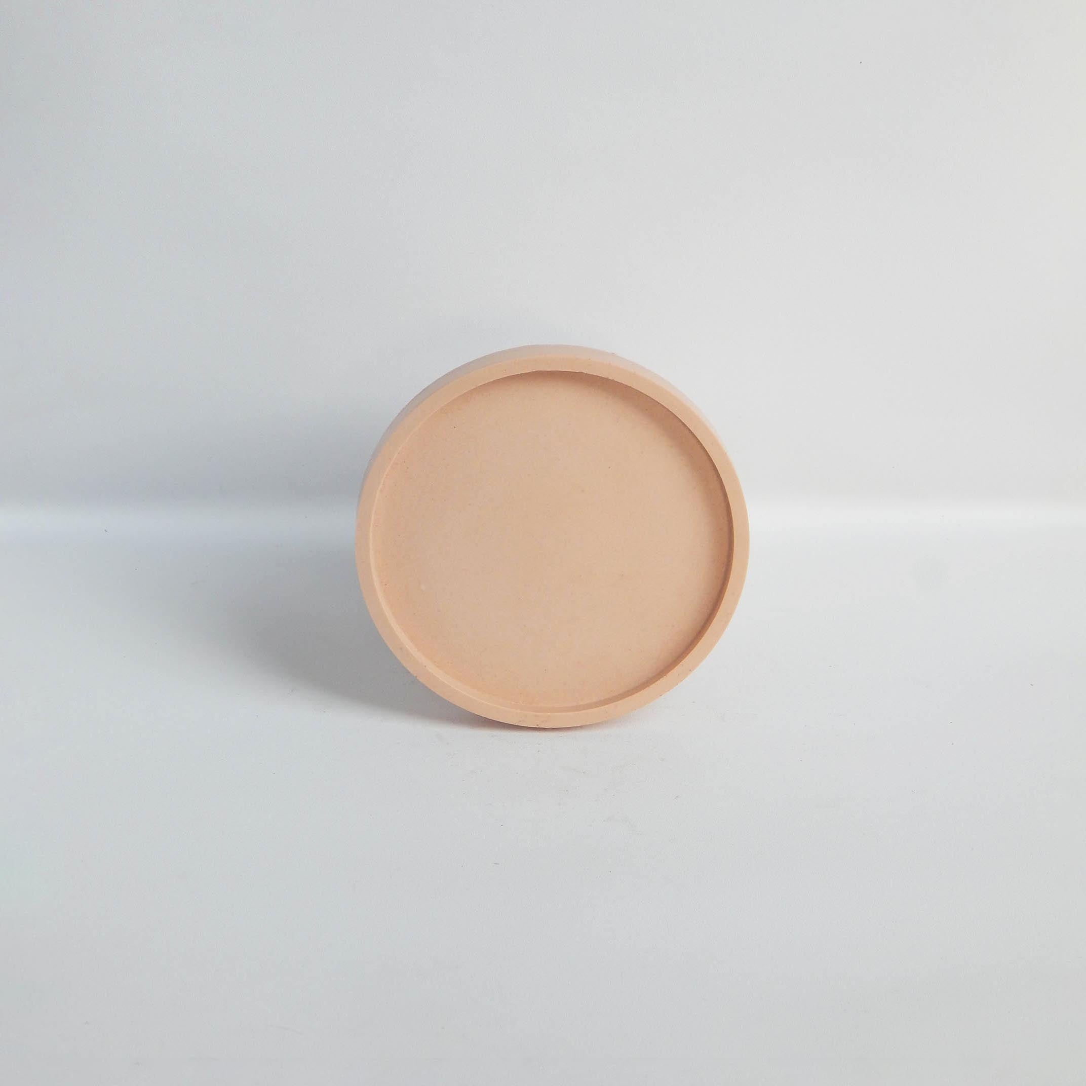 Peach Round Coaster/ Trinket Tray