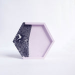 Load image into Gallery viewer, Hexagon Marbled Coaster - Lavender
